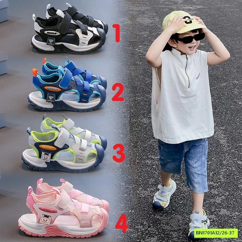 SANDAL LƯỚI BỊT MÕM QUAI DÁN