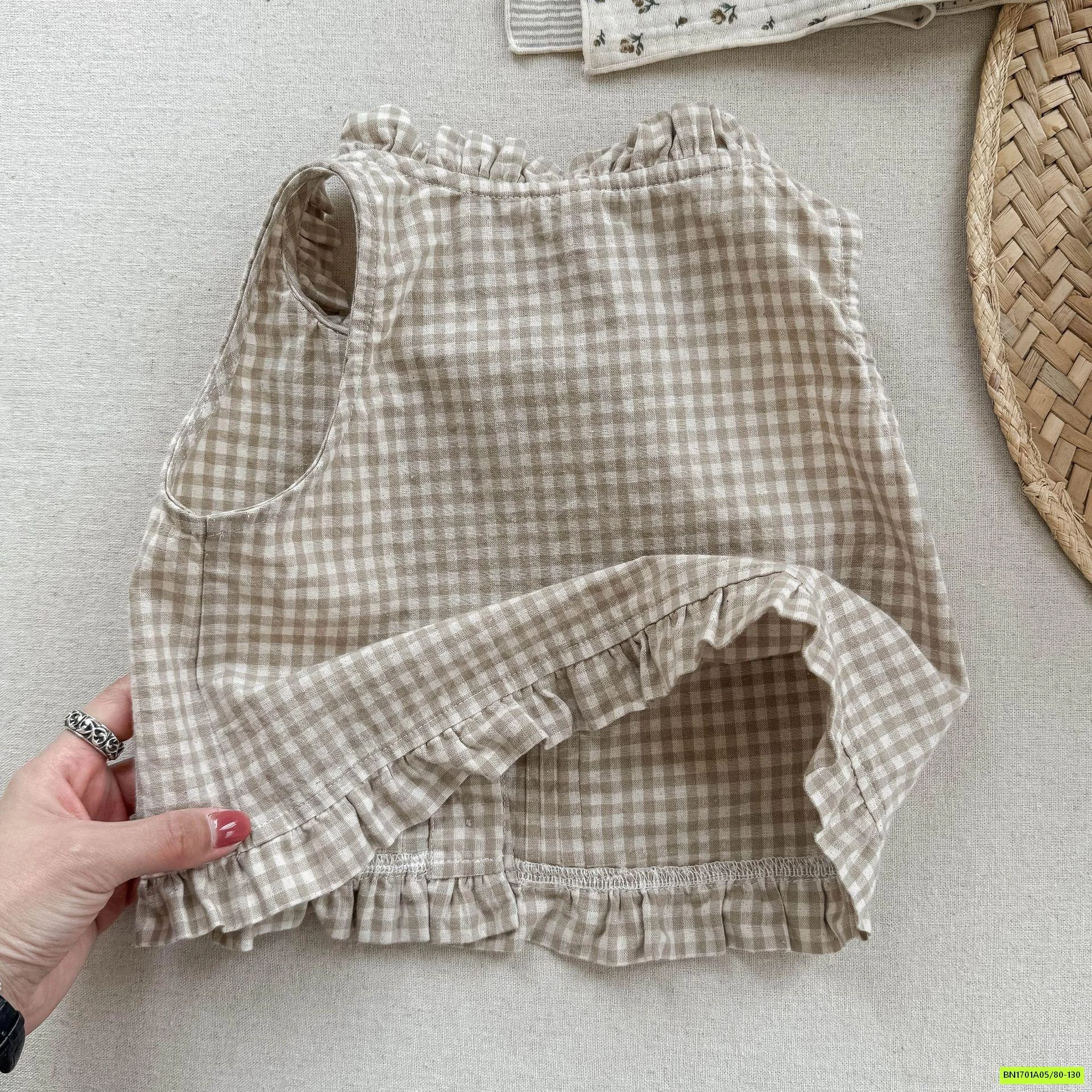 SƠ MI SÁT NÁCH VIỀN BÈO 6213 ADBABY