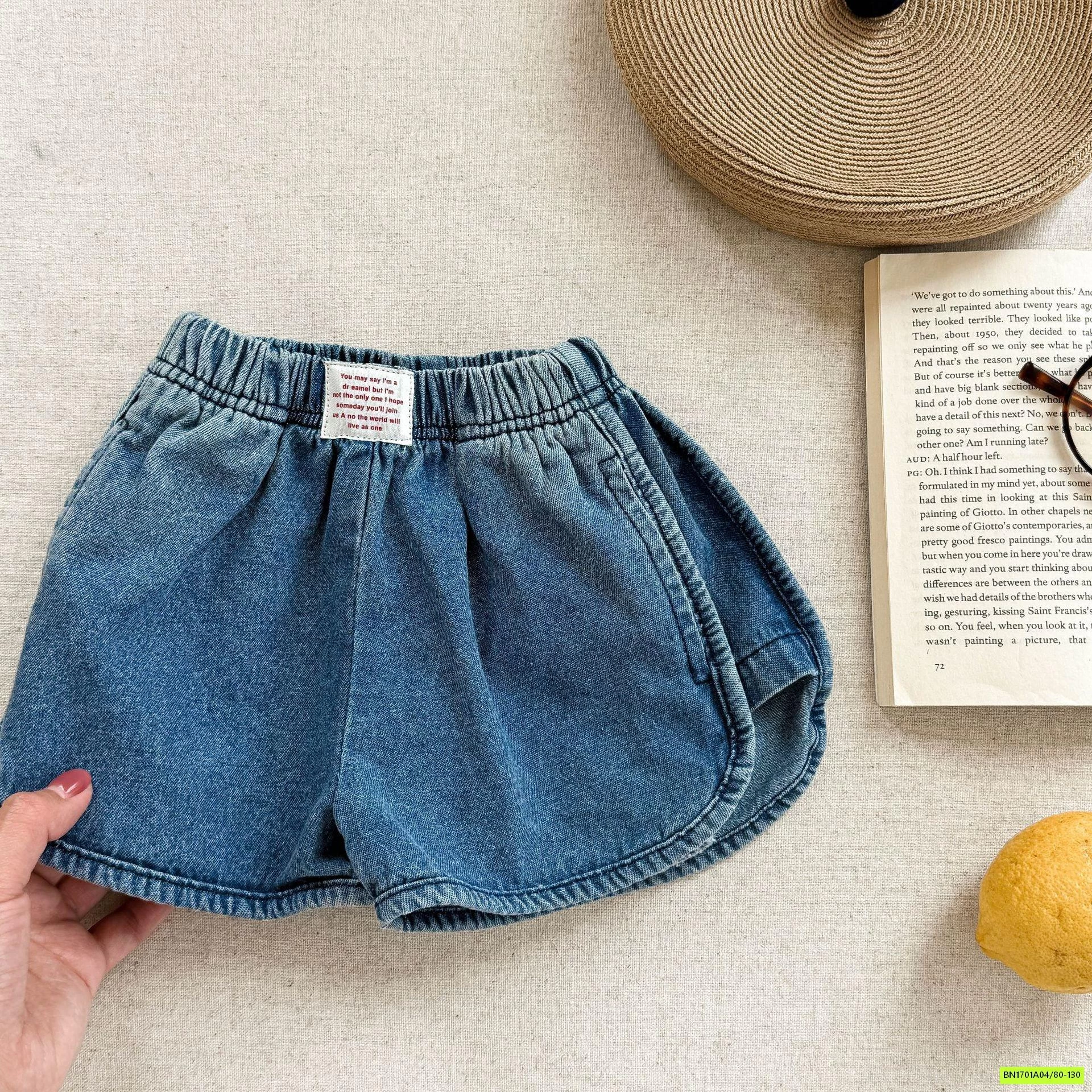 SHORT DENIM CẠP CHUN 6202 ADBABY