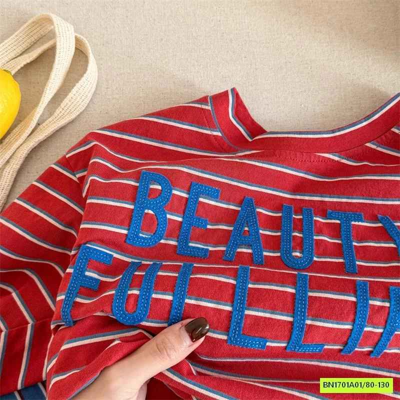 ÁO THUN KẺ TAY LỠ 6020 ADBABY