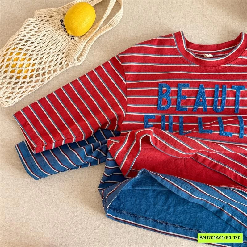 ÁO THUN KẺ TAY LỠ 6020 ADBABY