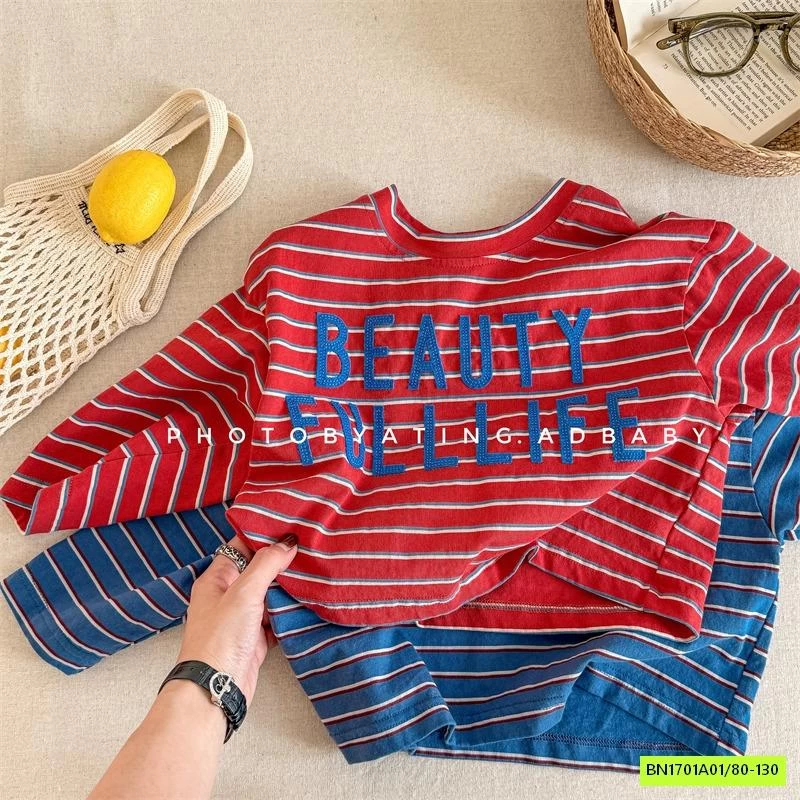 ÁO THUN KẺ TAY LỠ 6020 ADBABY