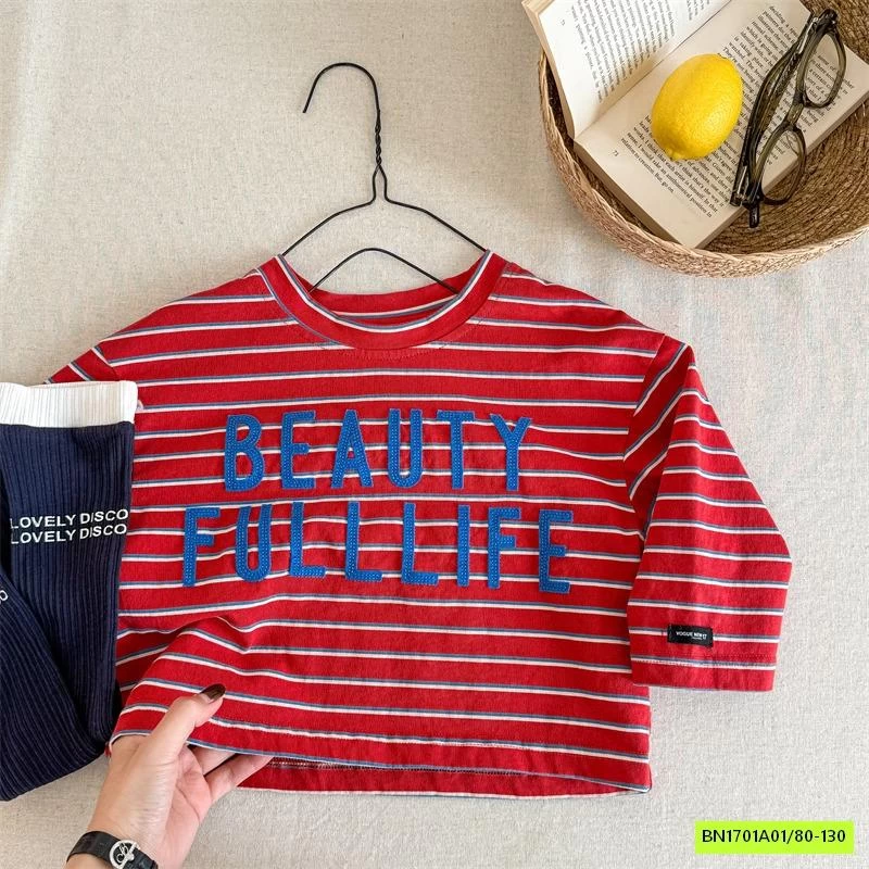 ÁO THUN KẺ TAY LỠ 6020 ADBABY