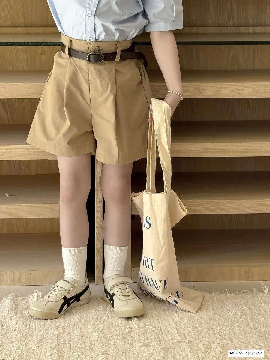 SƠ MI XANH MIX SHORT KAKI