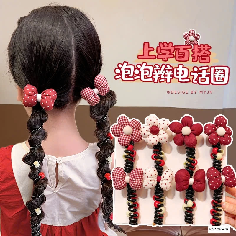 SÉT 4 DÂY BUỘC TÓC LÒ XO