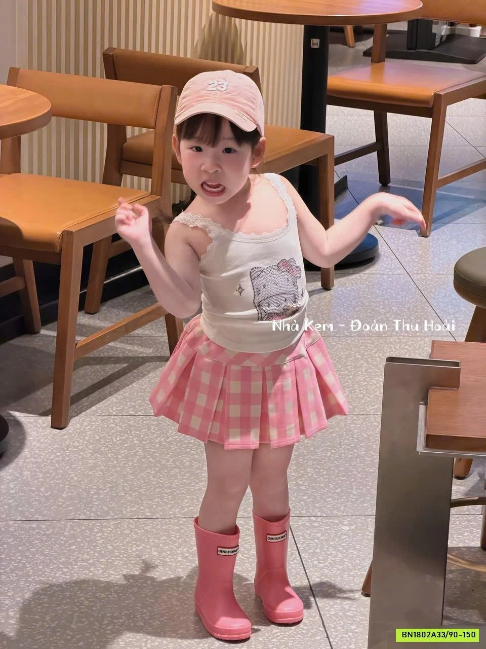 ÁO 2 DÂY KITTY MIX CV CARO T&Q KIDS