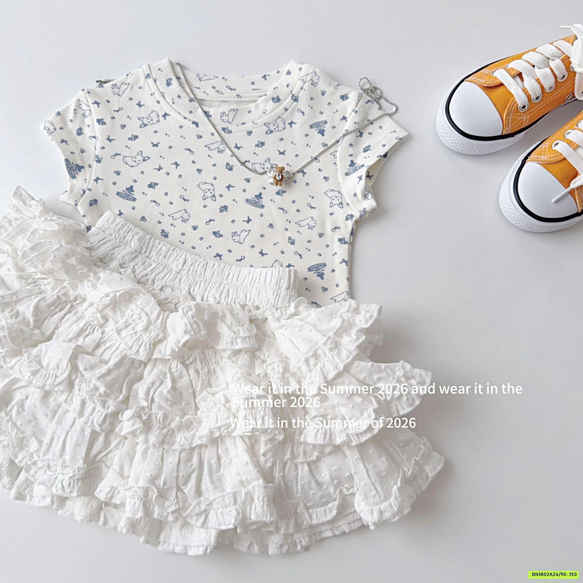 SÉT ÁO IN HÌNH MIX CV BÈO TẦNG T&Q KIDS