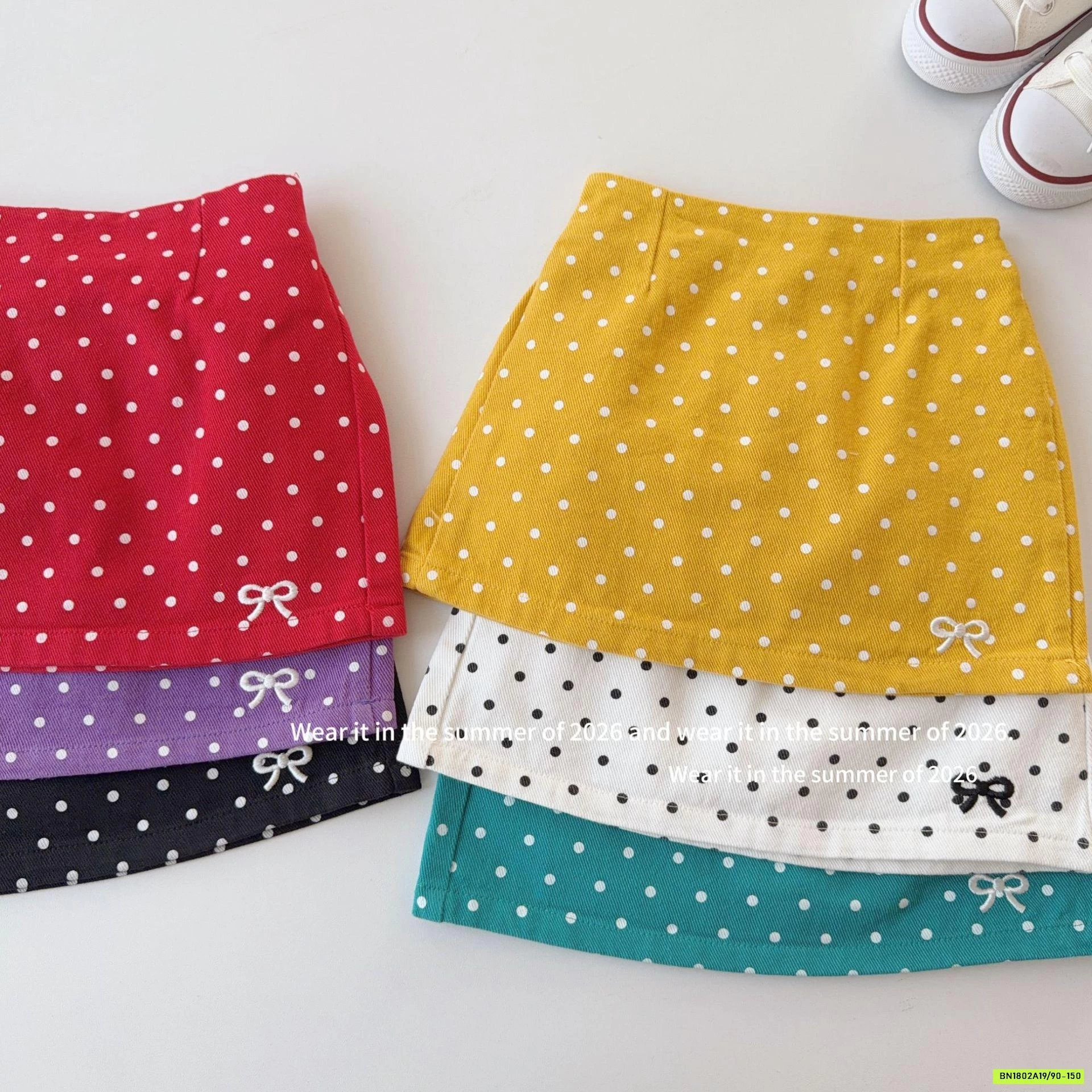 CHÂN VÁY CHỮ A CHẤM BI T&Q KIDS