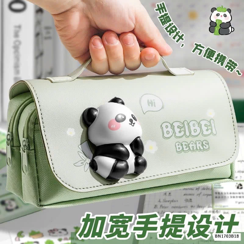 HỘP ĐỰNG BÚT CHO BÉ GẮN THÚ NHÚN