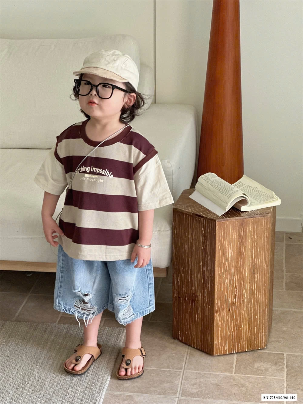 ÁO KẺ MIX SHORT JEANS