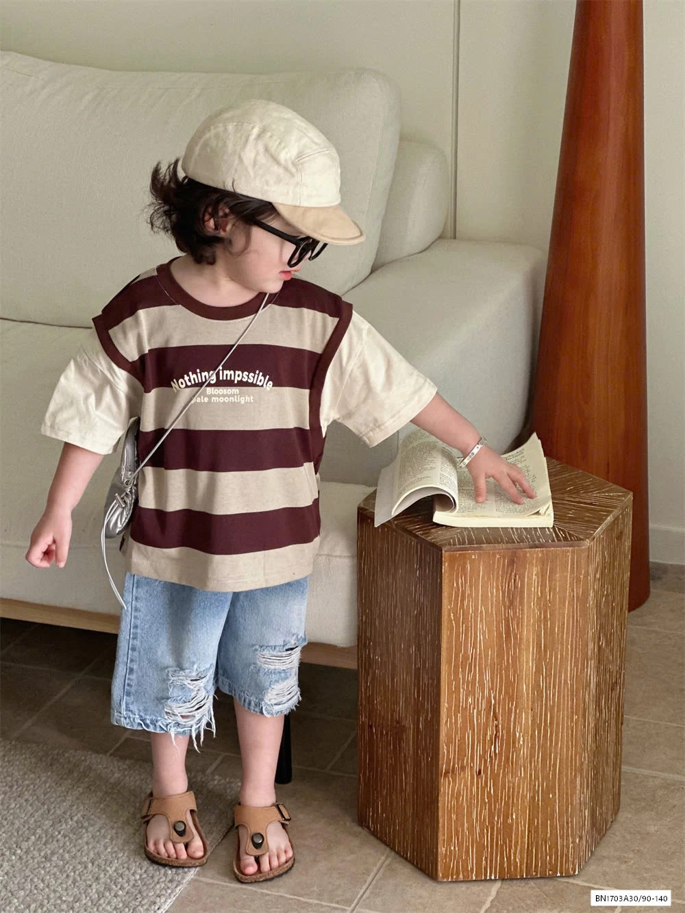 ÁO KẺ MIX SHORT JEANS