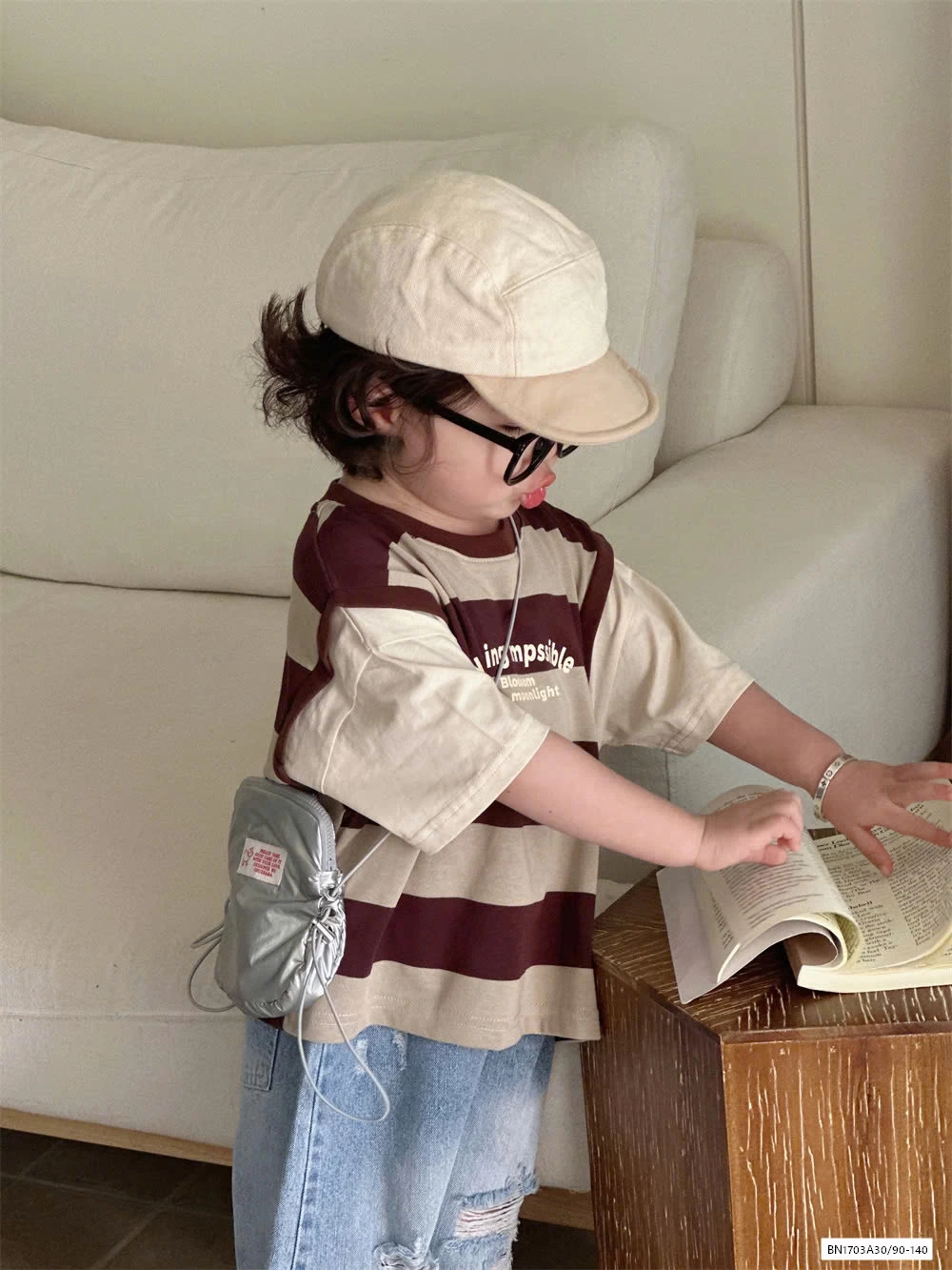 ÁO KẺ MIX SHORT JEANS