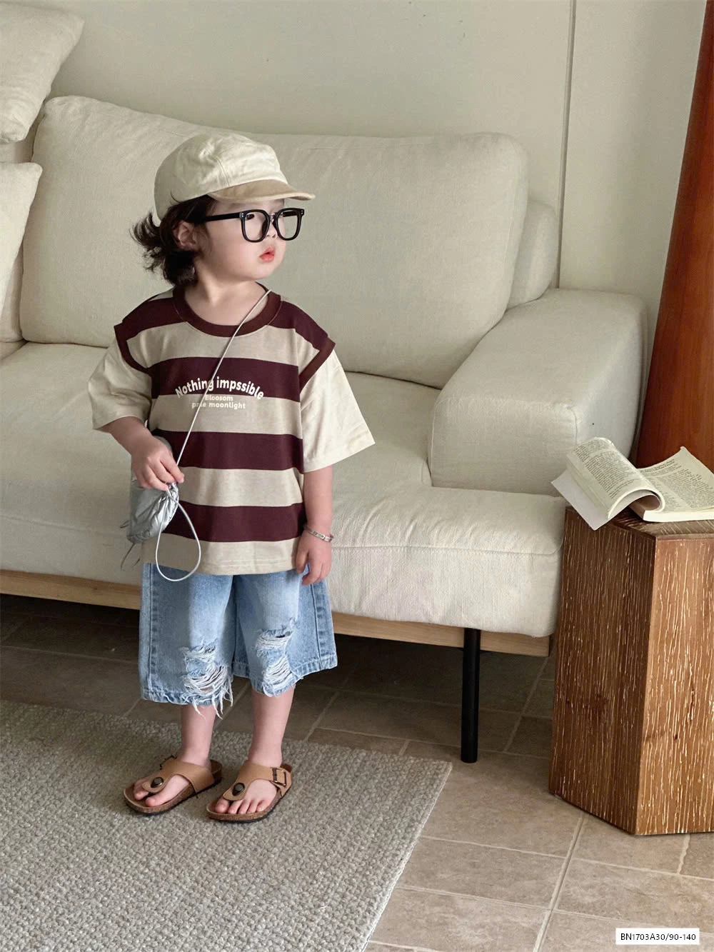 ÁO KẺ MIX SHORT JEANS