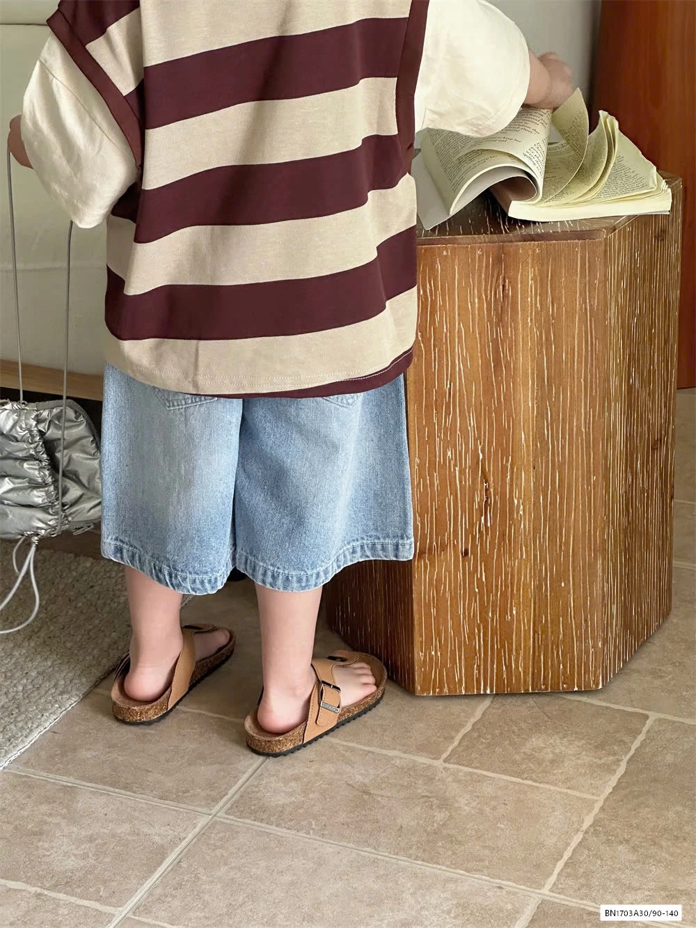 ÁO KẺ MIX SHORT JEANS