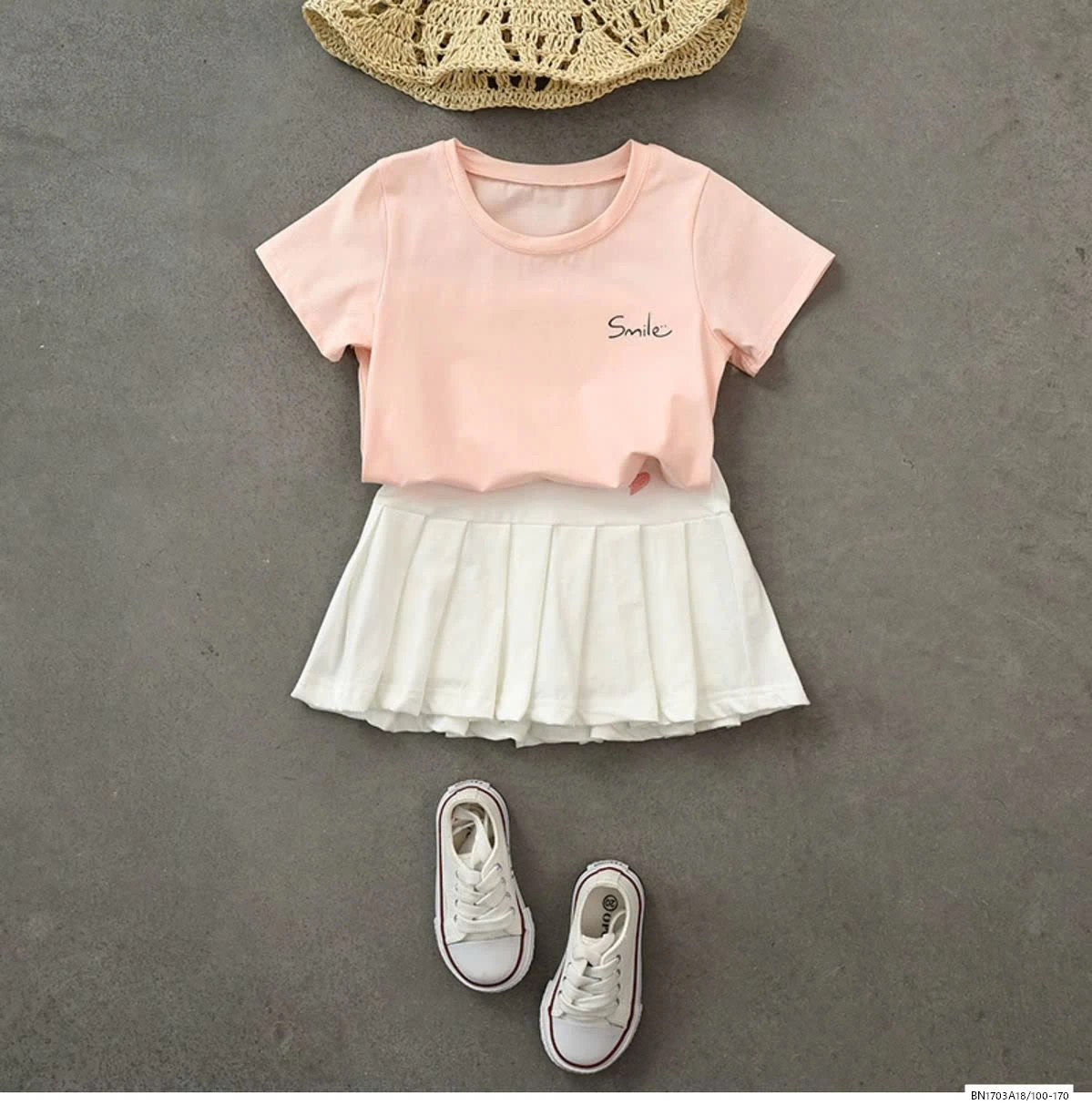 QUẦN VÁY COTTON XẾP LY