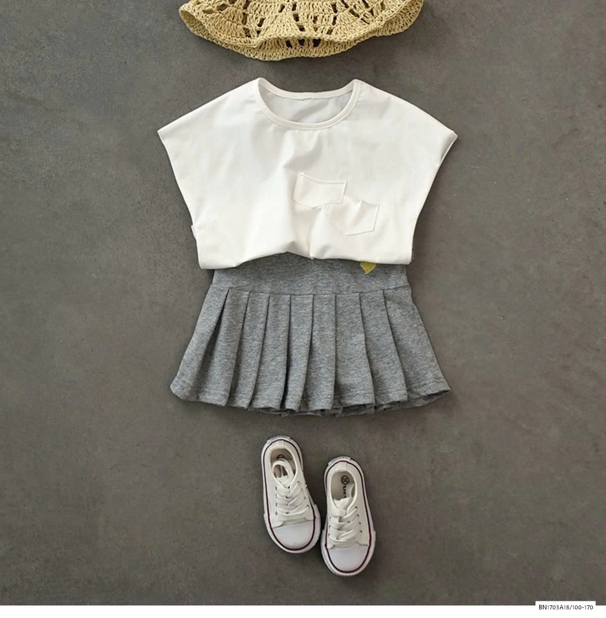 QUẦN VÁY COTTON XẾP LY