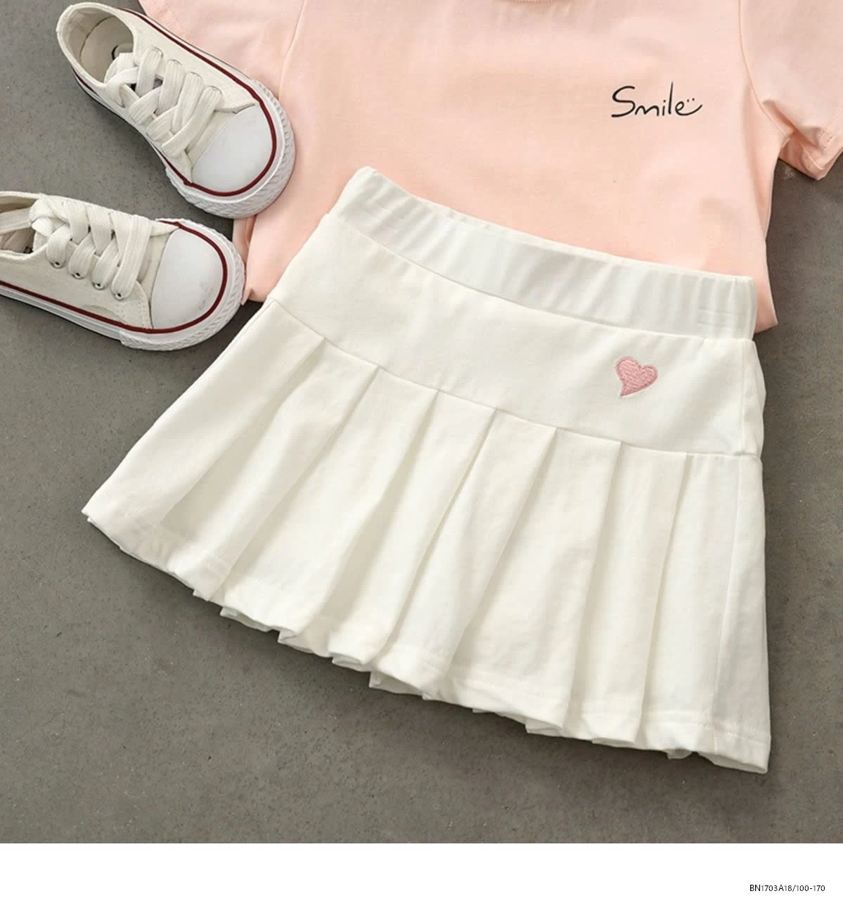 QUẦN VÁY COTTON XẾP LY