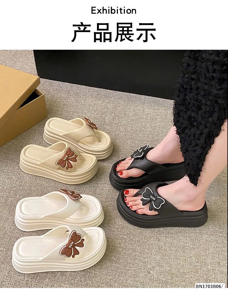 DÉP TÔNG NHƯA PVC PHIÊN BẢN NƠ CUTE