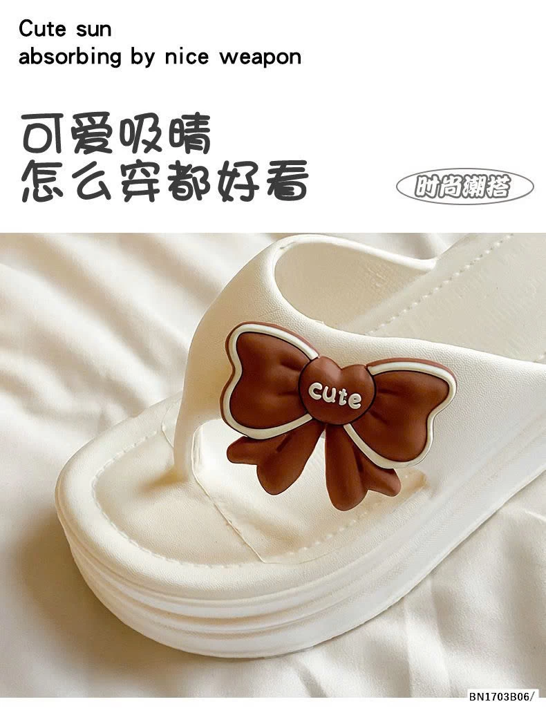 DÉP TÔNG NHƯA PVC PHIÊN BẢN NƠ CUTE