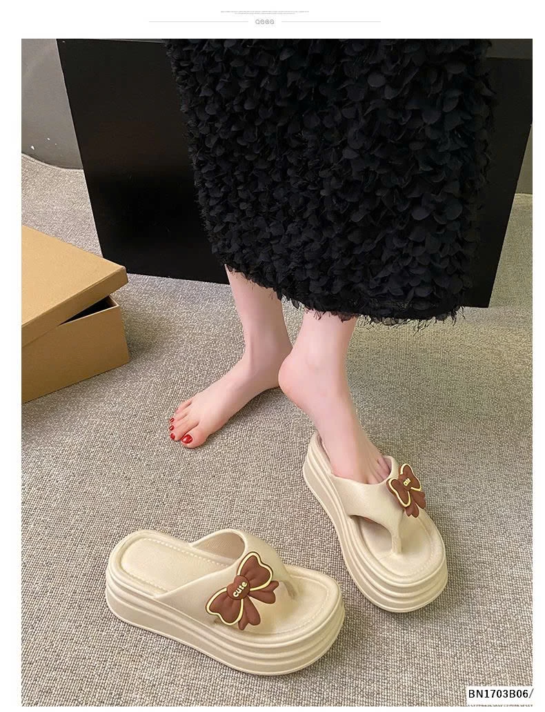 DÉP TÔNG NHƯA PVC PHIÊN BẢN NƠ CUTE