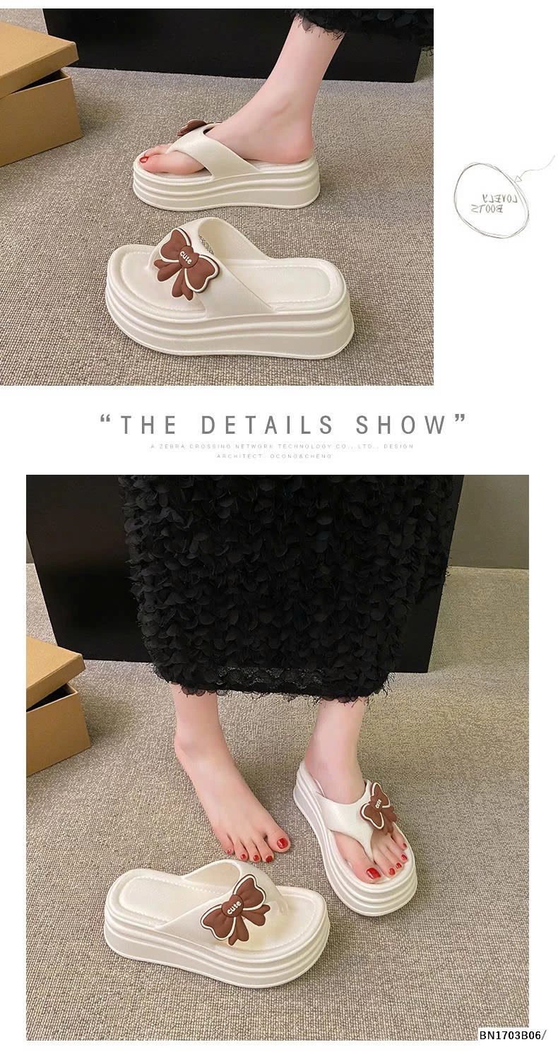 DÉP TÔNG NHƯA PVC PHIÊN BẢN NƠ CUTE