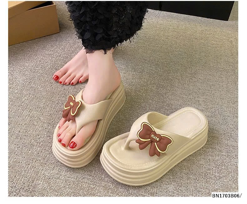 DÉP TÔNG NHƯA PVC PHIÊN BẢN NƠ CUTE