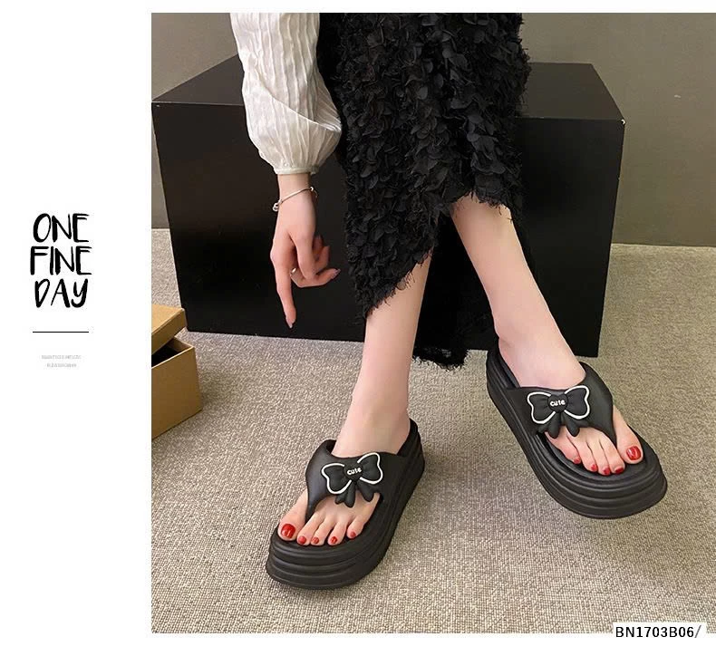 DÉP TÔNG NHƯA PVC PHIÊN BẢN NƠ CUTE