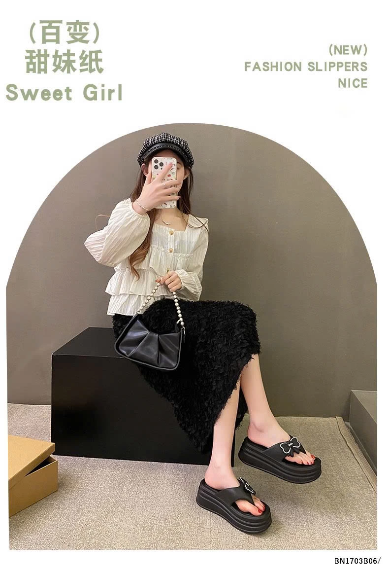 DÉP TÔNG NHƯA PVC PHIÊN BẢN NƠ CUTE