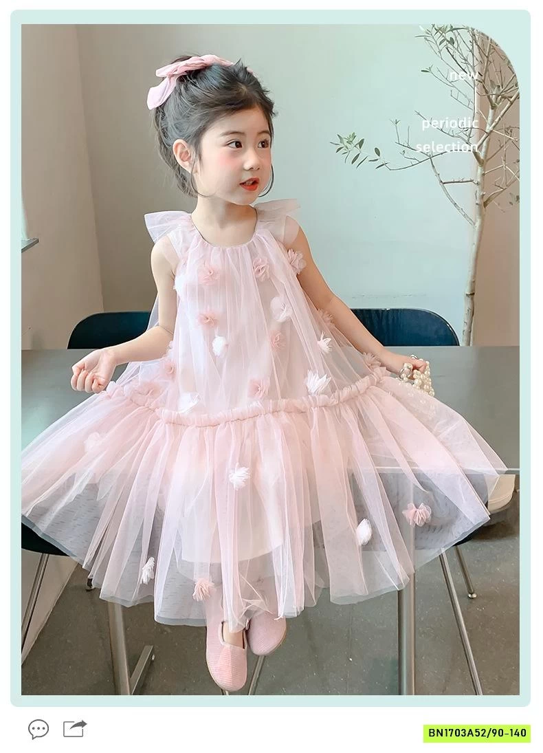 ĐẦM VOAN HOA HỒNG