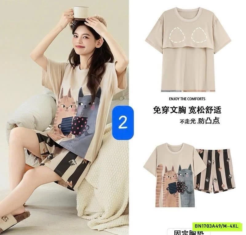 BỘ MẶC NHÀ NỮ KÈM BRA CC