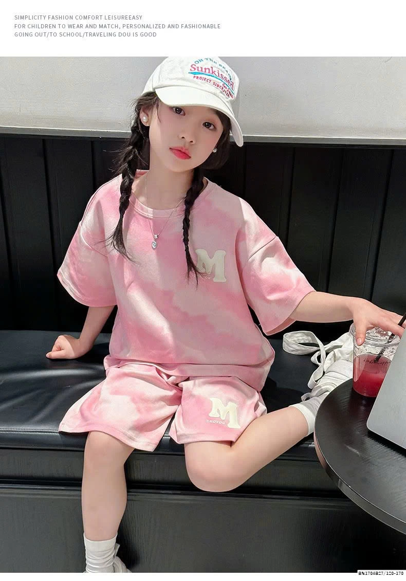 BỘ THUN CỘC TAY LOANG HỒNG