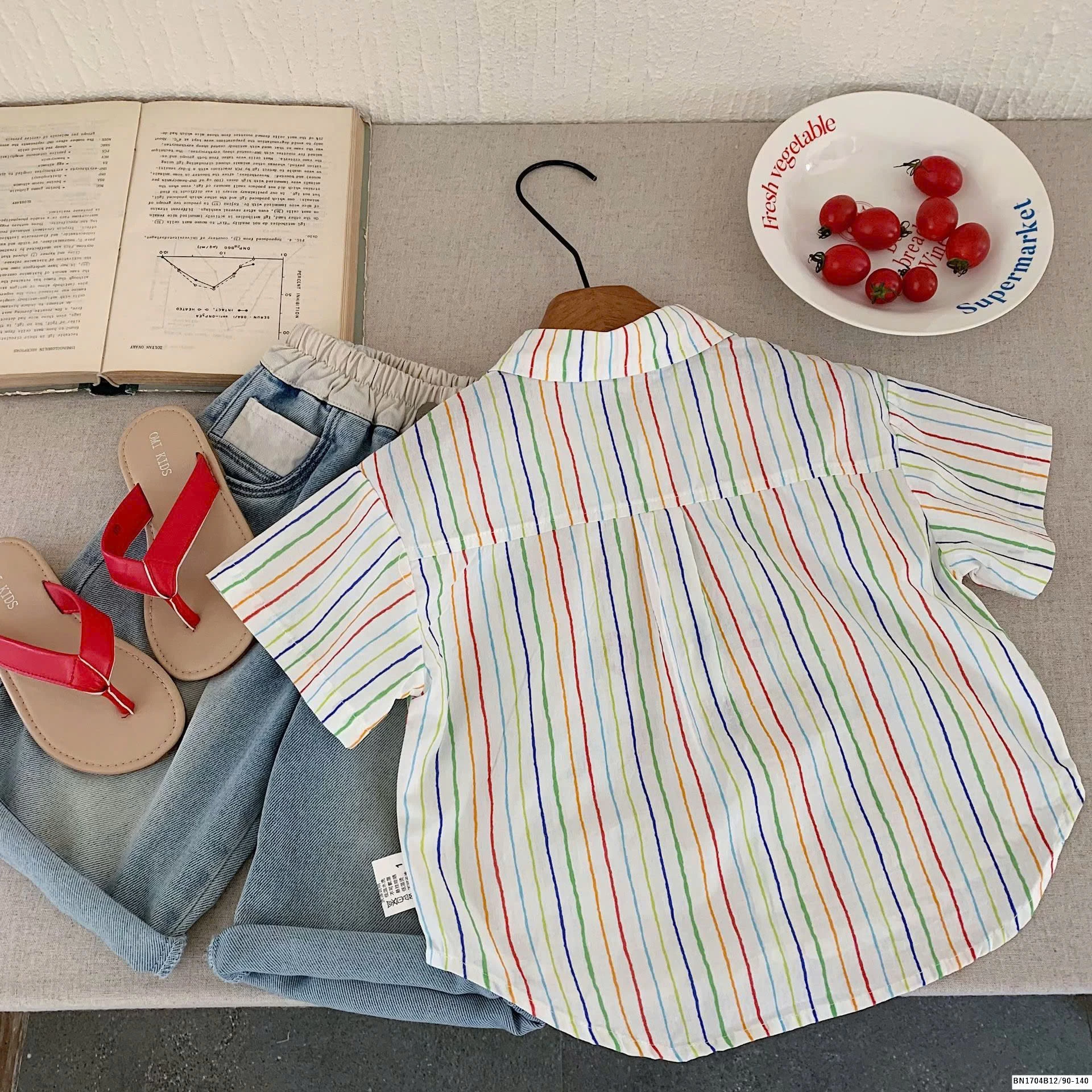 SƠ MI SỌC SẮC MÀU IN CHỮ