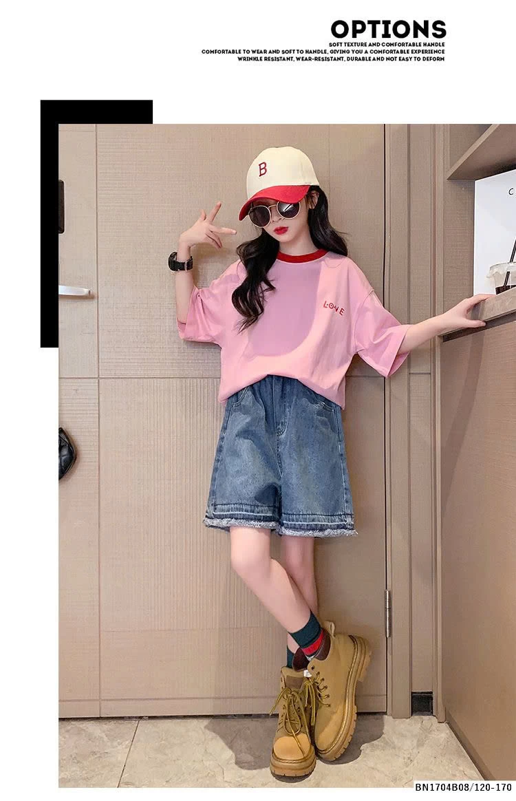 BỘ ÁO THUN LOVE MIX QUẦN JEAN TUA GẤU