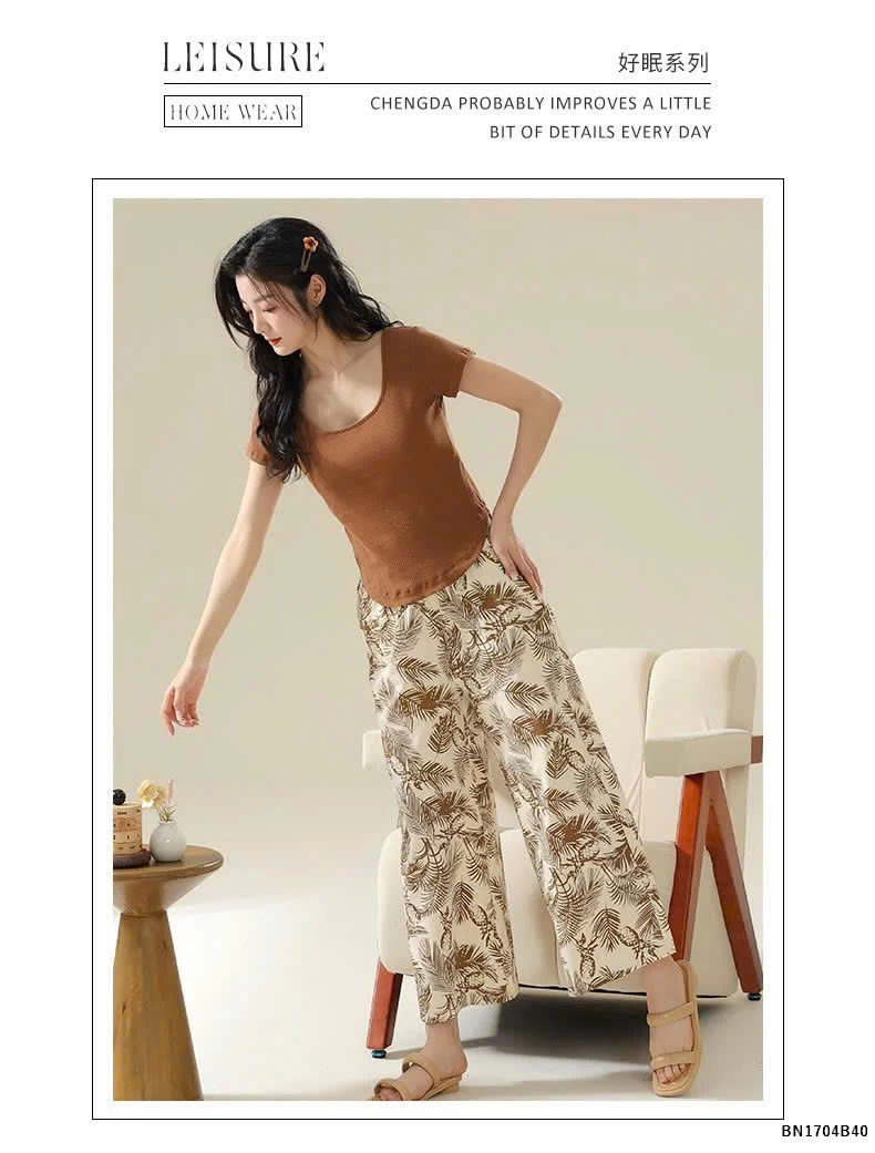 BỘ MẶC NHÀ QUẦN HỌA TIẾT