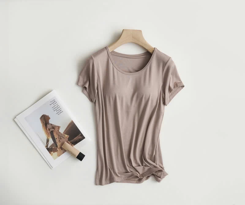 ÁO THUN MỀM MẶC NHÀ KÈM ĐỆM NGỰC