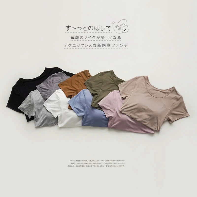 ÁO THUN MỀM MẶC NHÀ KÈM ĐỆM NGỰC