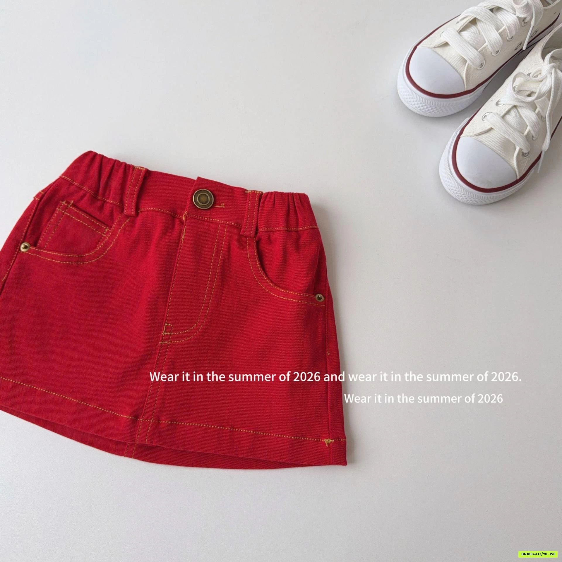 ÁO TRÁI TIM MIX CV JEANS ĐỎ T&QKIDS