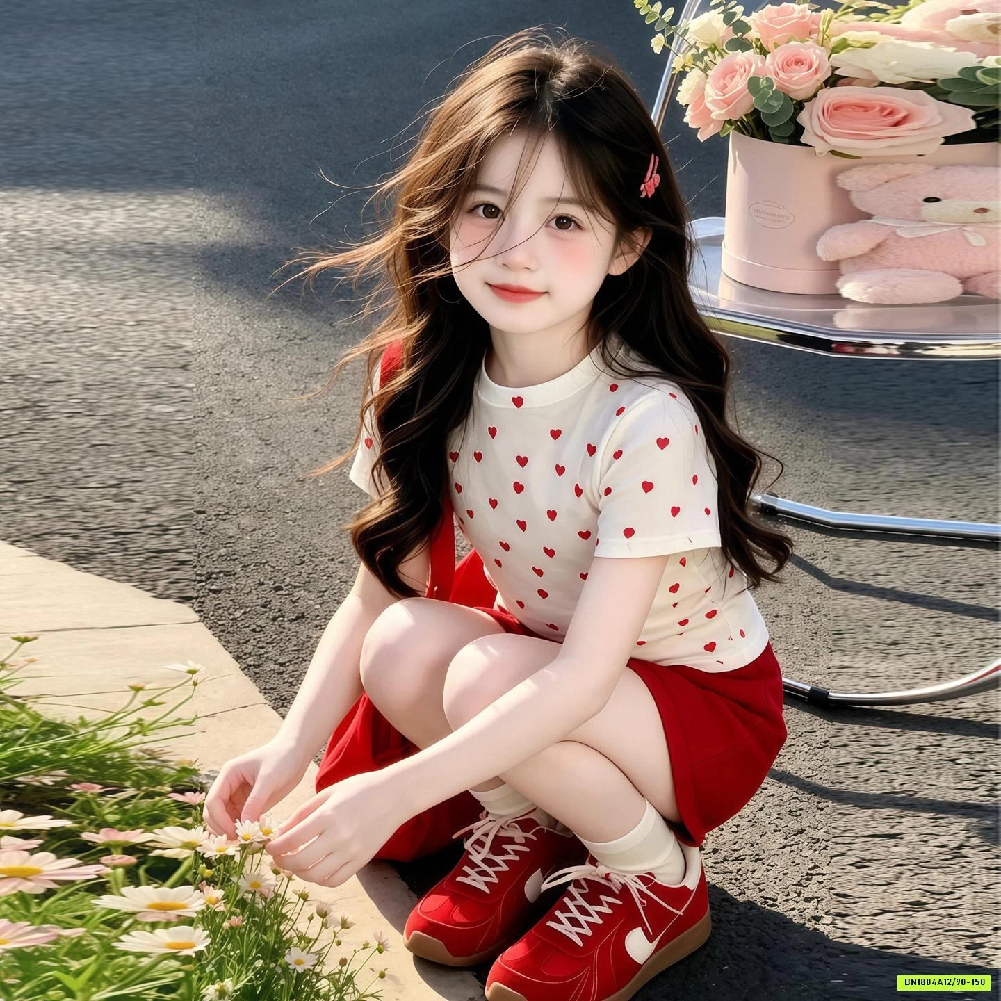 ÁO TRÁI TIM MIX CV JEANS ĐỎ T&QKIDS