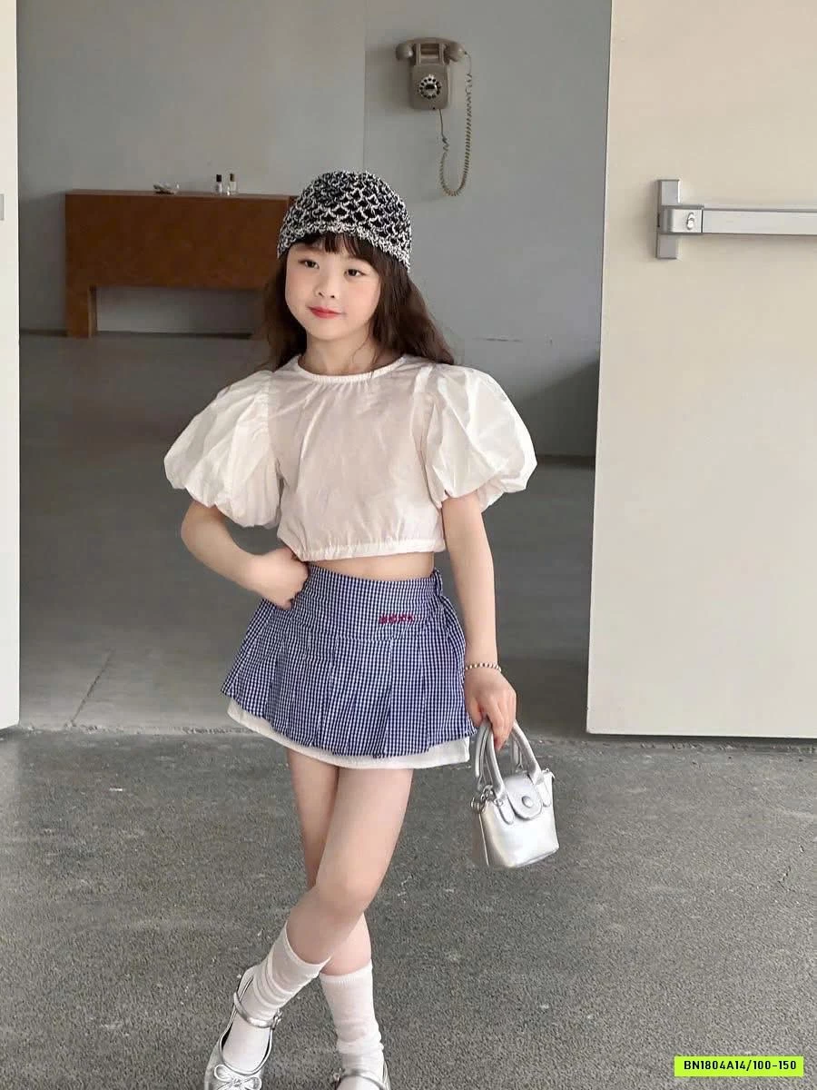 SƠ MI TAY BỒNG MIX CV CARO YUKIDS