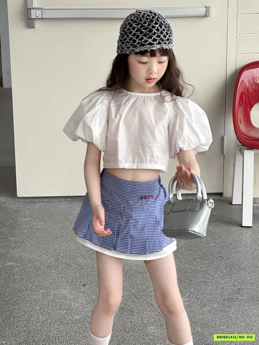 SƠ MI TAY BỒNG MIX CV CARO YUKIDS