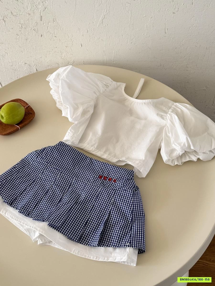 SƠ MI TAY BỒNG MIX CV CARO YUKIDS