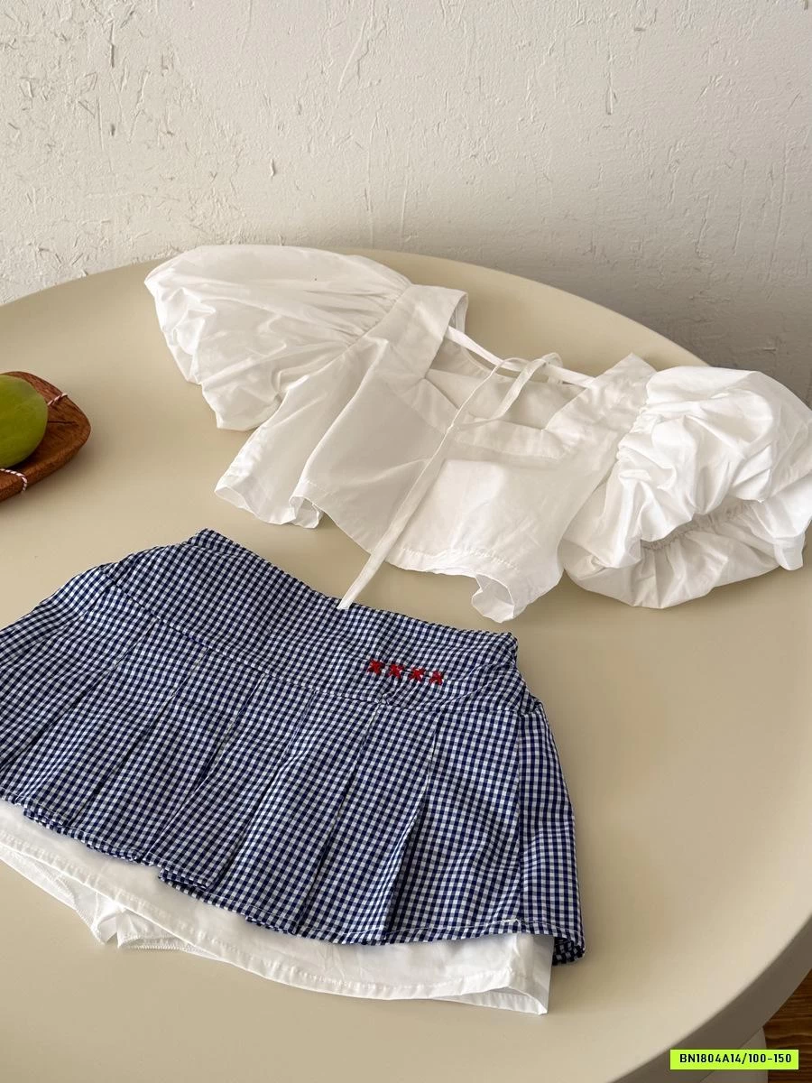 SƠ MI TAY BỒNG MIX CV CARO YUKIDS