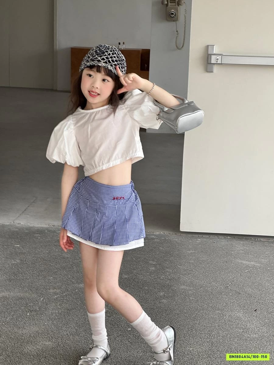 SƠ MI TAY BỒNG MIX CV CARO YUKIDS