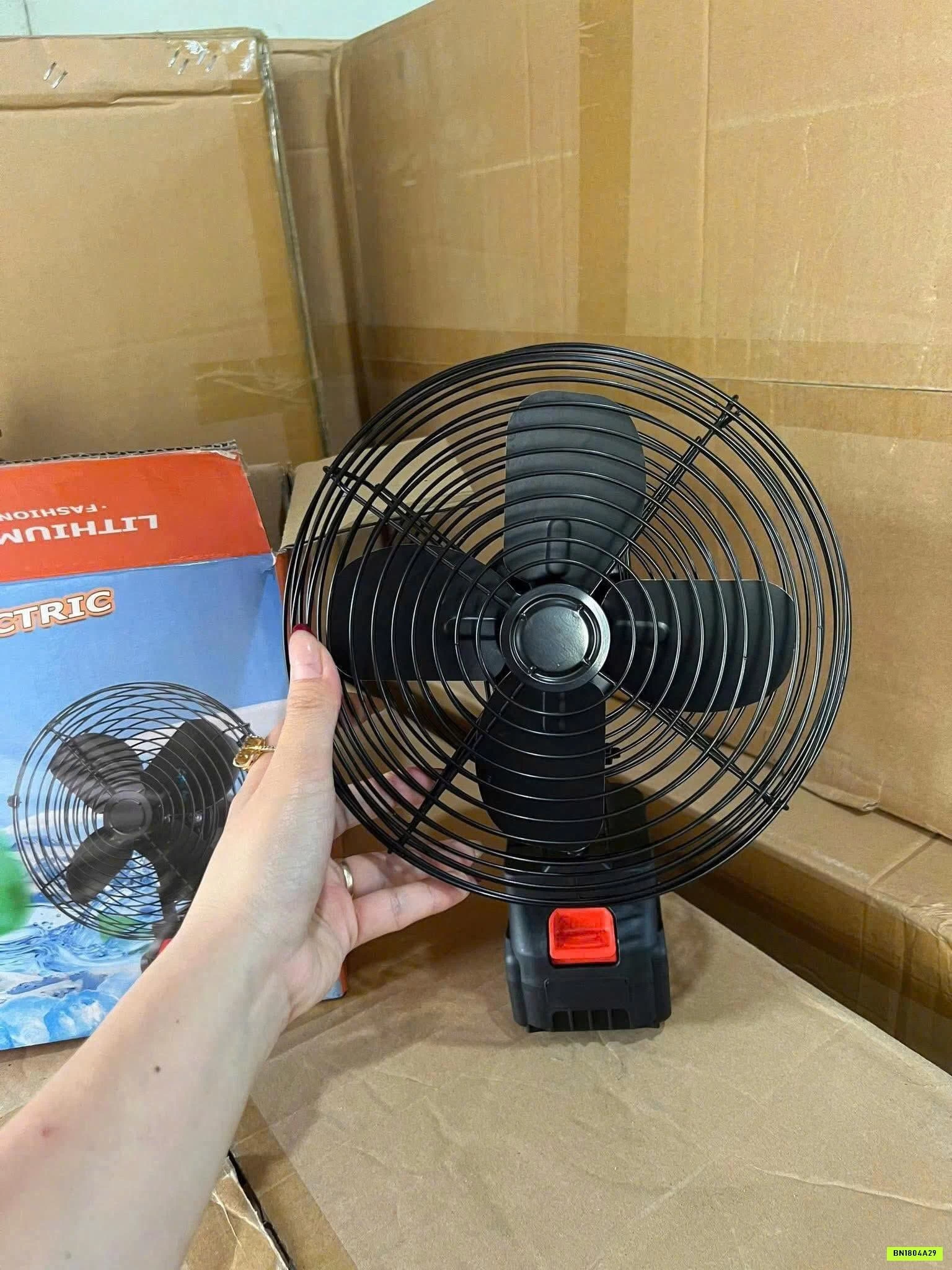 QUẠT TÍCH ĐIỆN 8 INCH ĐỂ BÀN LITHIUM