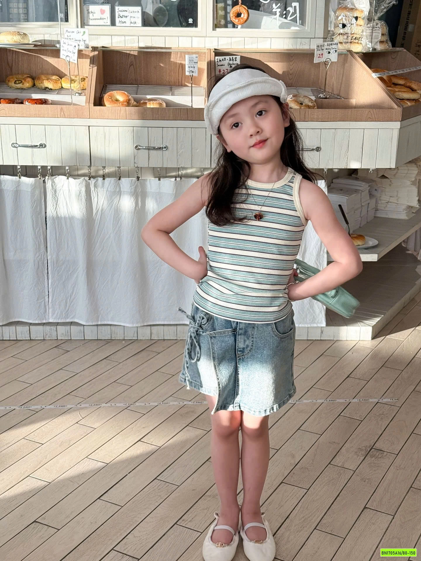 ÁO 3 LỖ MIX QUẦN JEANS GIẢ VÁY