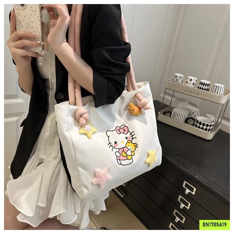 TÚI TOTE ĐEO VAI KITTY DỄ THƯƠNG