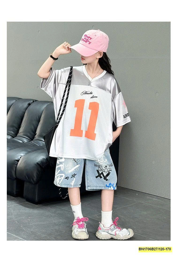 SÉT ÁO THUN BẠC SỐ 11 MIX QUẦN JEAN IN HÌNH