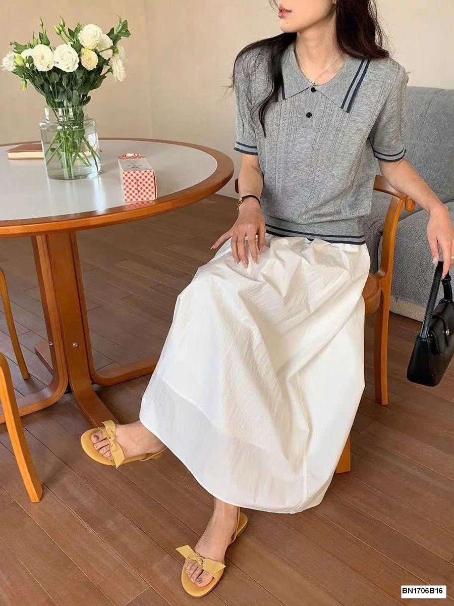 ÁO LEN DỆT MÙA HÈ PHỐI VIỀN