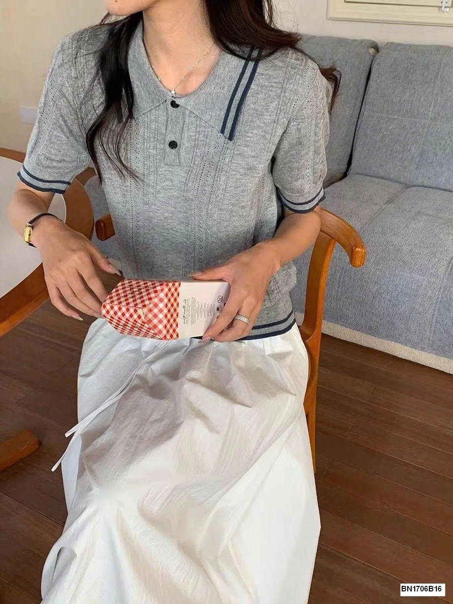 ÁO LEN DỆT MÙA HÈ PHỐI VIỀN