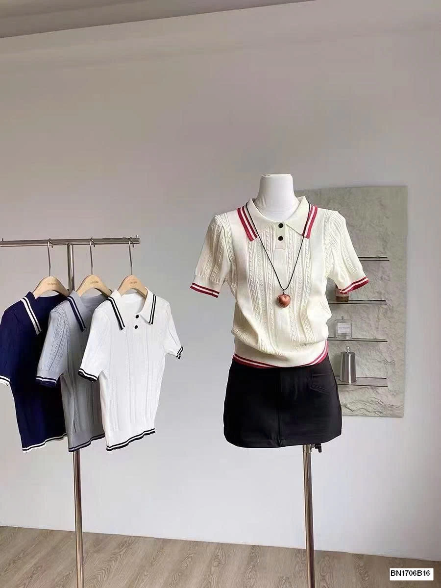 ÁO LEN DỆT MÙA HÈ PHỐI VIỀN